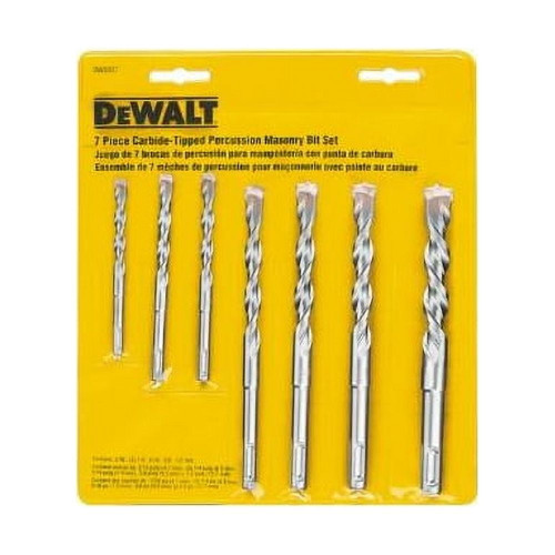 DEWALT DW5207 7-Piece Premium Percussion Masonry Drill Bit Set