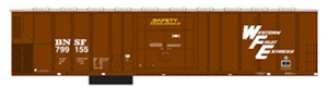 Athearn 25342 PC&F 57ft Mechanical Reefer - Burlington Northern Santa Fe (BNSF) #799514 - Brown/White/Yellow w/Western Fruit Express N Scale