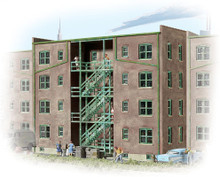 Walthers Cornerstone 933-3263 Parkview Terrace Background  N scale