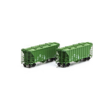 Athearn N 23469 BN Burlington Northern (Drawbar) GATC 2600 Airslide Hopper 2-car set N scale