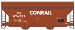 Atlas Trainman N 50001301 Conrail 2-bay Covered Hopper #876399