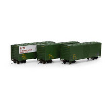 Athearn RTR 67750 MKT 40' Modern Box Car 3-car set HO