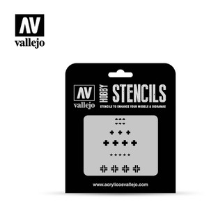 Vallejo ST-AFV001 Assorted German WWII Tank Markings Stencil 1/35 scale