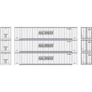 Athearn N 17299 Railbridge #2 48' Container 3-pack N scale