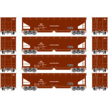 Athearn RTR 7083 BN Burlington Northern 40' Offset Hopper 4-car set HO scale