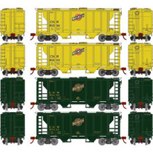 Roundhouse 2392 Chicago North Western PS-2 2-bay Cov. Hopper 4-car set HO