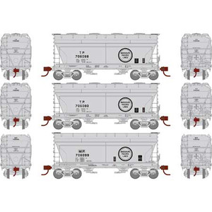 Athearn RTR 93459 MP/TP ACF 2970 Covered Hopper 3-car set HO