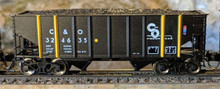 Bluford Shops 65221 C&O 8-panel 2-bay Hopper #325087 N Scale