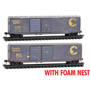 MT 993 05 053 Chessie System Weathered Box Cars 2-pack N scale