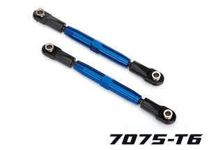 Traxxas 3644X  Camber links, rear (TUBES blue-anodized, 7075-T6 aluminum, stronger than titanium) (73mm) (2)/ rod ends (4)/ aluminum wrench (1) (#2579 3x15 BCS (4) required for installation)