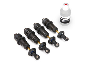 Traxxas 5460X  Shocks, GTR hard-anodized, PTFE-coated aluminum bodies with TiN shafts (fully assembled w/o springs) (4)