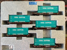 KATO N scale 106-6211 BNSF (Swoosh) Gunderson Maxi-I Double Stack Car with "China Shipping" Containers #239156 5-car set