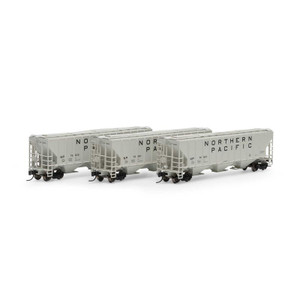 Athearn N 27415 Northern Pacific 4427 Covered Hopper 3-car set N scale