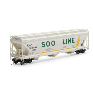 Athearn Genesis 15437 Soo Line 4600 cf 3-Bay Centerflow Hopper #74057 HO