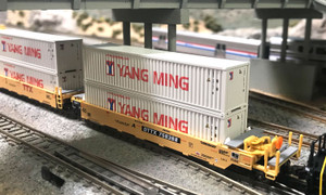 KATO N scale 106-6212 TTX Gunderson Maxi-I Double Stack Car with 10 "Yang Ming" Containers #759364 5-car set