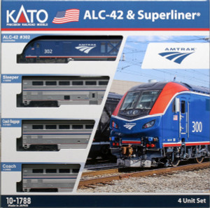 KATO N scale 10-1788 Amtrak Superliner Set ALC42 engine & 3-car set