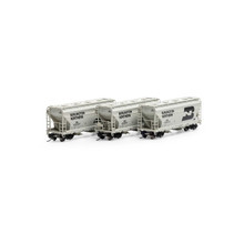 Athearn N 24688 Burlington Northern ACF 2970 Covered Hopper 3-pack N scale