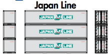 Athearn RTR 27163 Japan Lines 40' Smooth Side Containers 3-pack HO