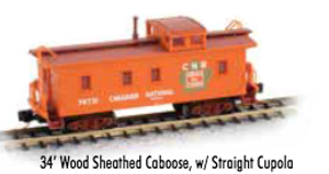 Micro-Trains 051 00 130 Canadian National 34' wood sheathed Caboose #79157 N scale