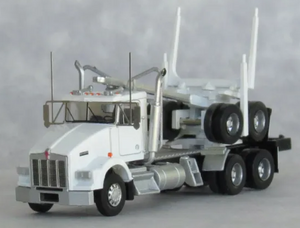 Trainworx 48082 Kenworth T800 White Log Truck/Trailer N scale