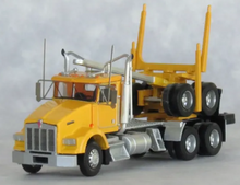 Trainworx 48085 Kenworth T800 Yellow Log Truck/Trailer N scale