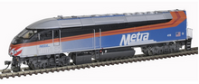 Atlas 10004147set Metra Commuter Set ( 1 Atlas 10004147 Metra MP-36 DC Locomotive #410,  1 Atlas 20007052 Type 8500 Cab Car #8502 & 2 Atlas Type 6000 Trailer Coaches #'s 6038 & 6072) HO