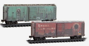 MT 983 05 093 Great Northern Weathered Box Cars 2-pack  N scale