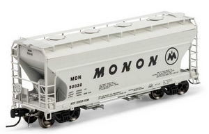 Athearn Genesis N 1290 Monon #52032 ACF 2970 2-bay Covered Hopper