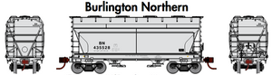 Athearn N  12483 Burlington Northern 2970 Centerflow Hopper #435977 Athearn N  12483 Burlington Northern 2970 Centerflow Hopper #435977