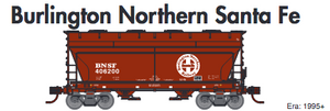 Athearn N 23442 BNSF ACF 2970 2-bay Covered Hopper #406200 N scale