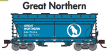 Athearn N 23343 Great Northern ACF 2970 2-bay Covered Hopper #173824 N scale