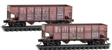 Micro-Trains 983 05 089 CB&Q Burlington 33' Rib Side 2-bay Hoppers 2-pack N scale