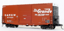 Tangent 18027-01 Rio Grande D&RGW PS-1 40' 4900 cf Mini-Hy Cube Box Car #67420 HO