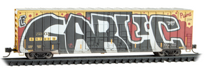 Micro-Trains 123 44 023 TTX  Graffitied & Weathered 60' Ribside Double Plug Door High Cube Box Car #667639 N Scale