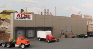 Walthers 933-4071 Concrete Warehouse Background Bldg. HO