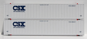 JTC 485009 CSX 48' Container N Scale 2-pack