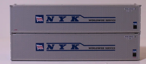 JTC 405670 NYK 40' Container N scale 2-pack