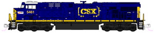Kato 176-8963-S CSX "Seaboard" ES40DC #5461 DCC & sound equipped N scale