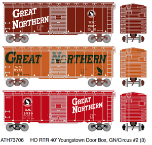 Athearn 73706 GN Circus 3-car set HO