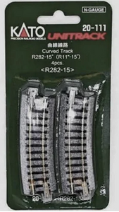 Kato 20-111 Curved Track 11" Rad 15 degree n scale