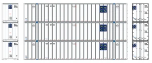 Athearn 72771 NACS 53' Stoughton Container 3-pack HO