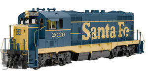 Rapido 70114 ATSF CF7 w/ Round Cab (DC/Silent): AT&SF - Yellow Pinstripe: #2620 HO