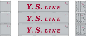 Athearn 27165 Y.S. Line 40' Container 3-pack HO