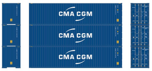 Athearn 28371 CMA CGM 40' High-Cube Container 3-pack HO