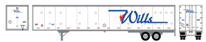 Athearn 72813 Wills 53' Duraplate Trailer #646 HO