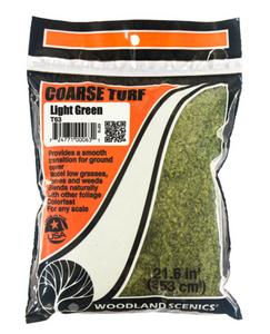Woodland Scenics T63 Coarse Turf Light Green Bag