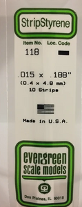 Evergreen 118 .015 x .188" strp