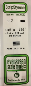 Evergreen 117 .015 x .156" strp