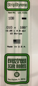 Evergreen 108 .01 x .188" strip
