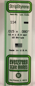 Evergreen 114 .015 x .08" strp